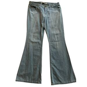 Vtg Express Flare Jeans Made Hong Kong Women’s Lt Wash 90s Bell Bottom Denim